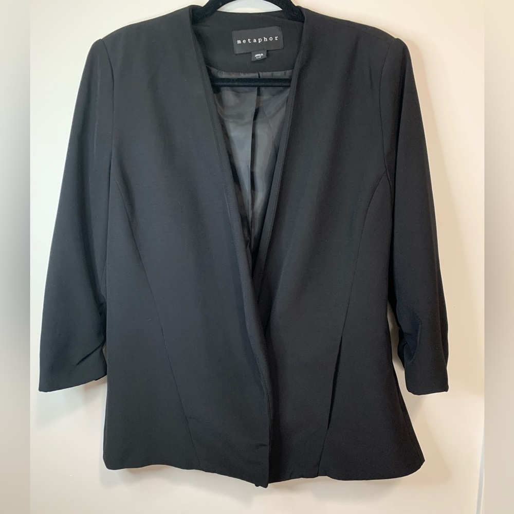 Metaphor blazer. Women’s size L. Black jacket/coat. EUC - Picture 2 of 8